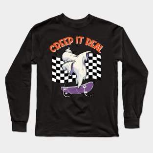 CREEP IT REAL Halloween Dabbing Ghost Long Sleeve T-Shirt